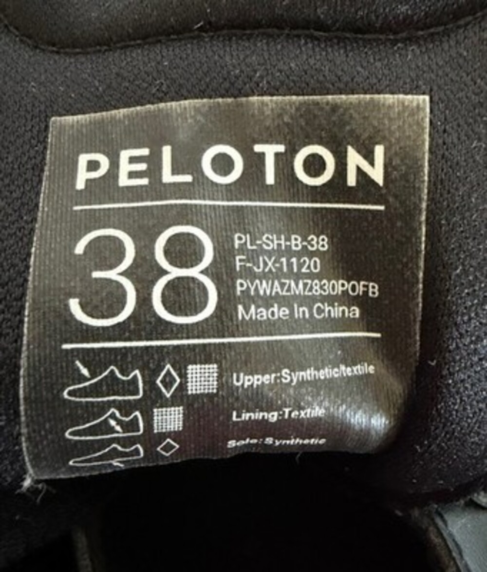 Peloton Indoor Cycling Shoes Black/White/Red, Size 38/7 Barely Used - Picture 5 of 5